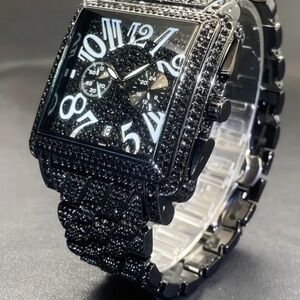Luxury Black Rhinestone Watch